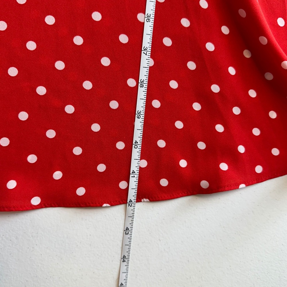 Nanette Lepore Red Polka Dot Dress Size 6 Retro Vintage Style Midi - Picture 13 of 13